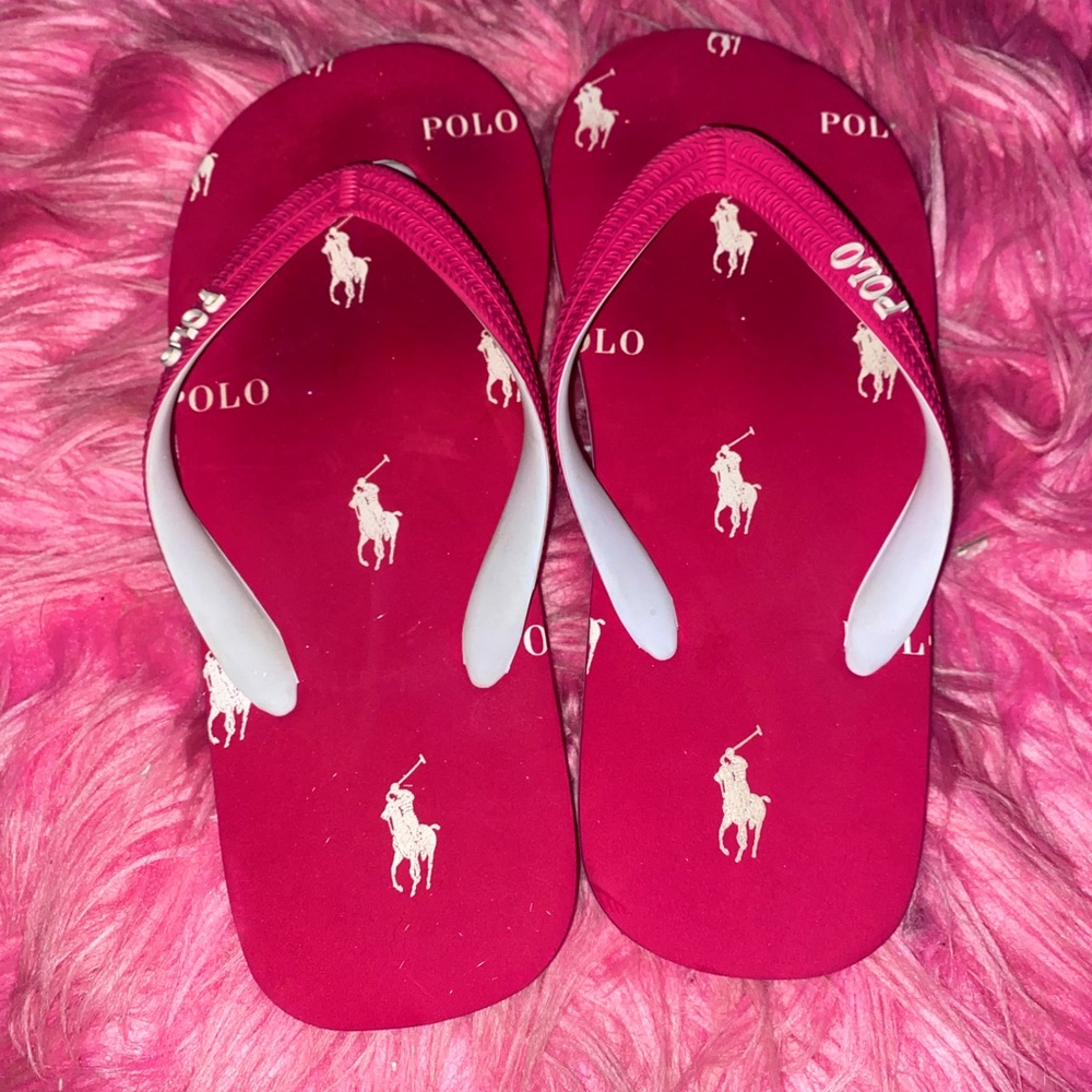 Polo slippers, pink  [womans: size 7] gently used]